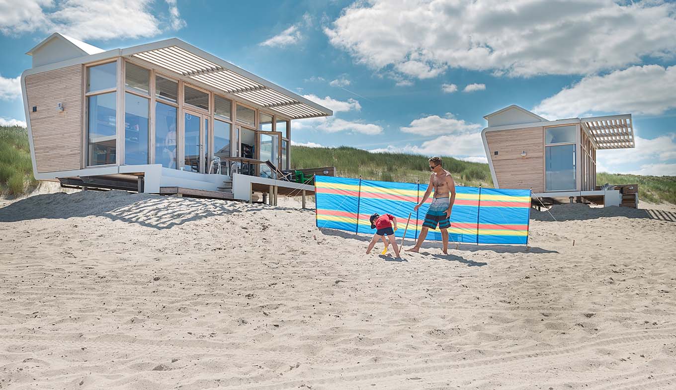 Sleeper cottages on Groede beach