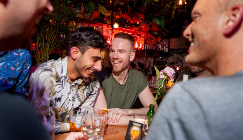 Gaybar Ferry Rotterdam socializing at the bar