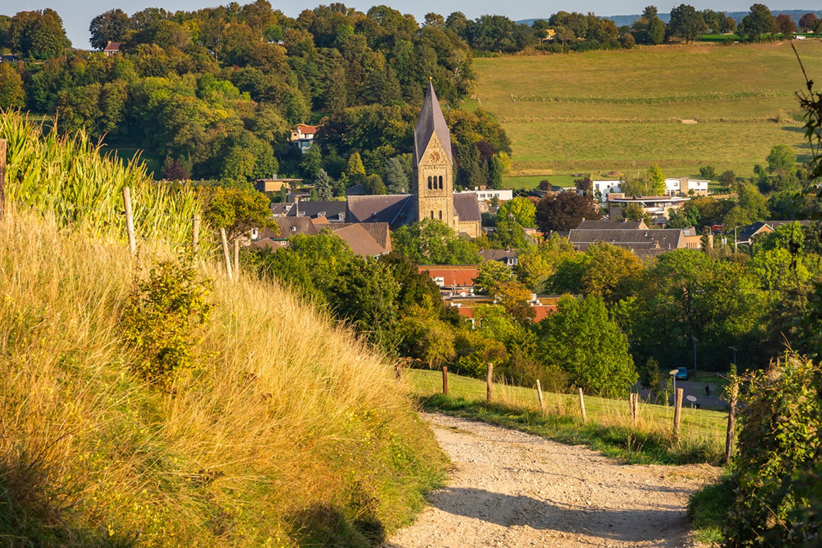 Landscape of dutch village Gulpen in Province Limburg