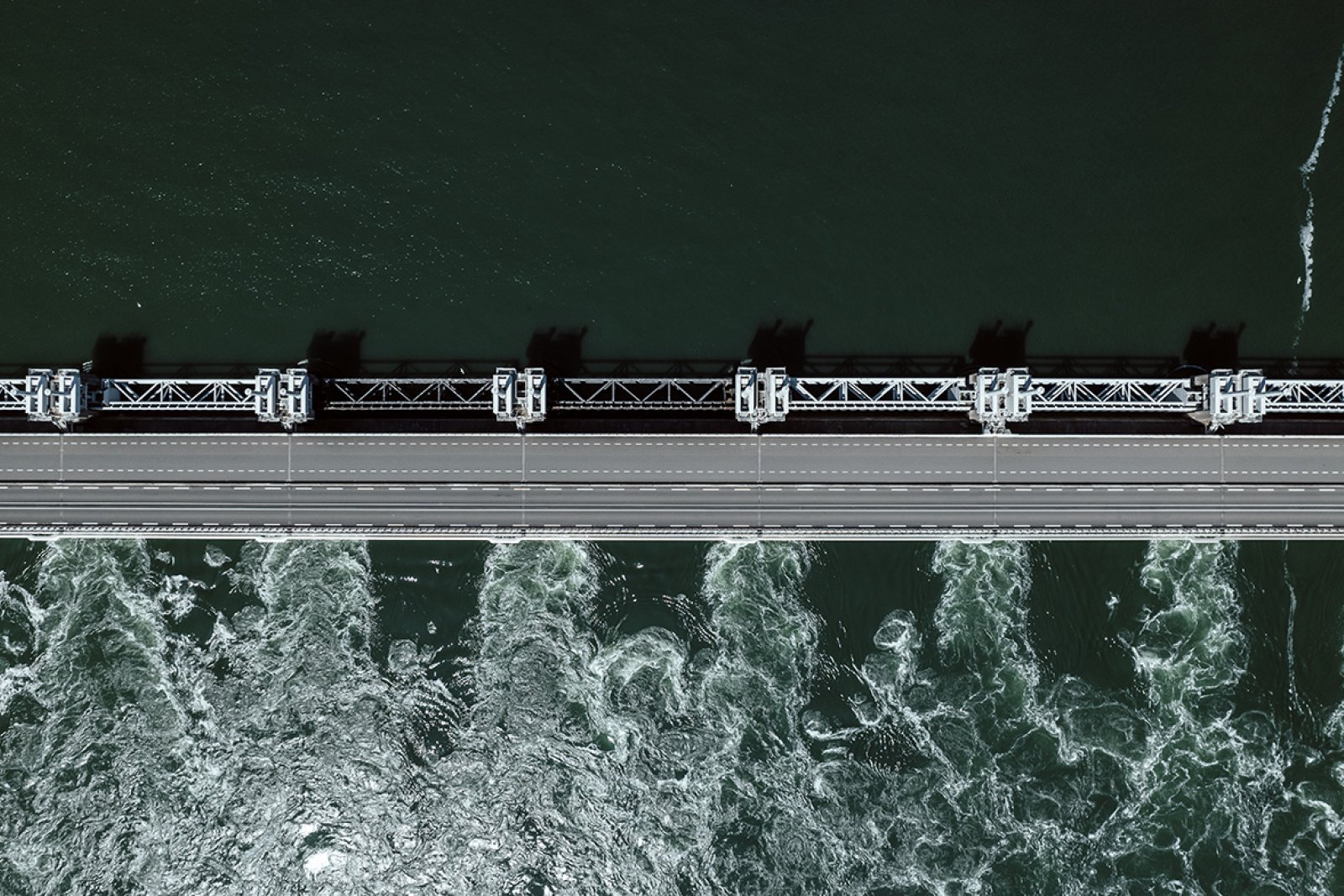 Aerial photo Oosterscheldekering part of Deltawerken Zeeland 