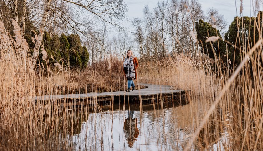 Van Gogh Drenthe walking along plank path