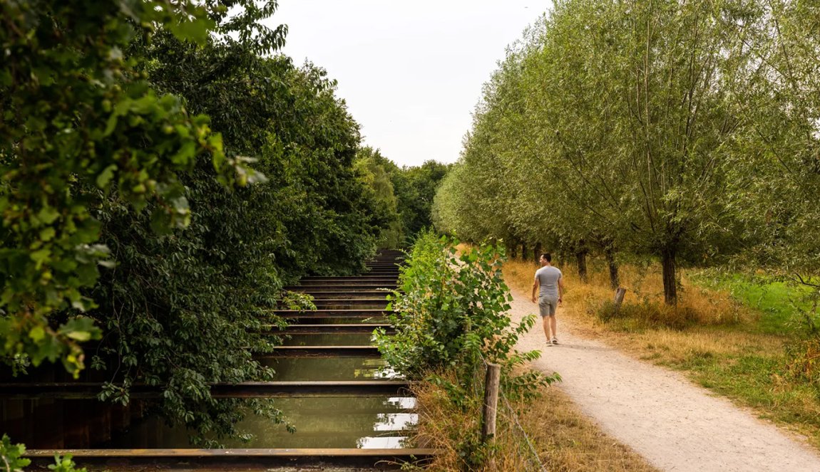 Hiker enjoys nature Tilburg