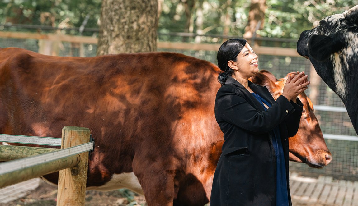 Artist Jalila Essaidi experiments with new materials: clothes made from cow dung