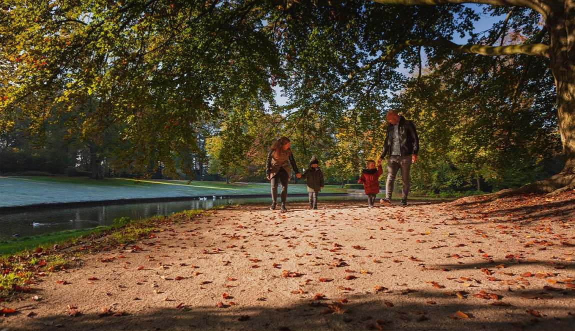 Family enjoying the city park in Enschede